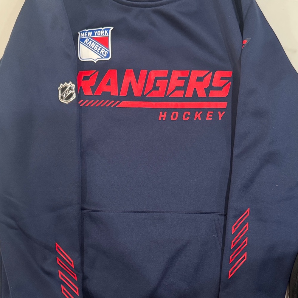 Rangers Fanatics Pro Navy Hoodie with Logo for kids size M 10/12